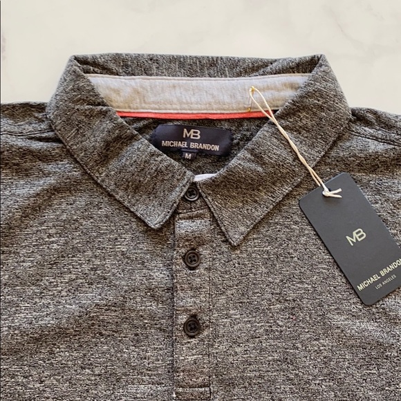 Michael Brandon Textured Polo - Picture 2 of 5